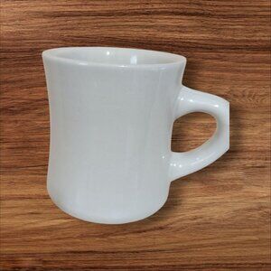 Vintage Ventura White Coffee Mug 8 Oz Sturdy Ceramic Diner‎ Style Restaurant Cup